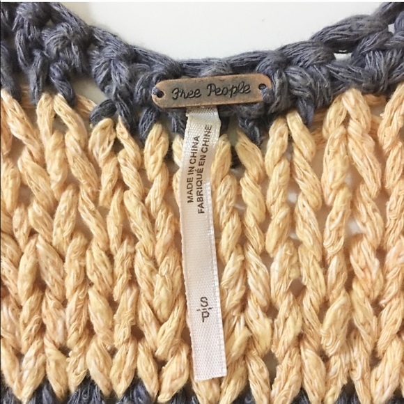 Free People Stars That Shine Striped Crochet Sweater Tank - Picture 5 of 9